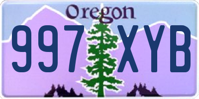 OR license plate 997XYB