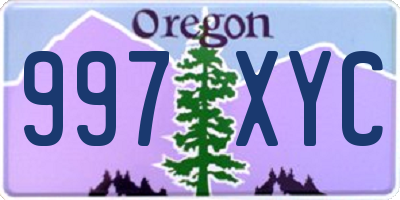 OR license plate 997XYC