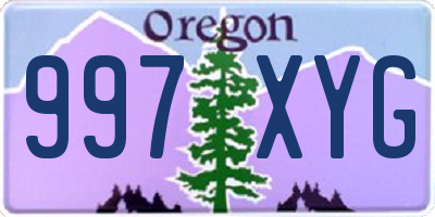 OR license plate 997XYG