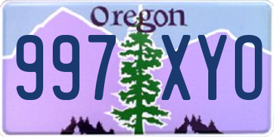 OR license plate 997XYO
