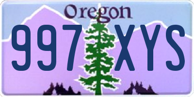 OR license plate 997XYS