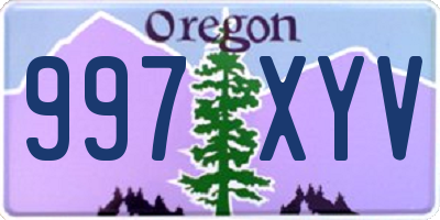 OR license plate 997XYV