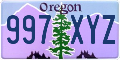 OR license plate 997XYZ