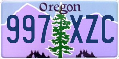 OR license plate 997XZC