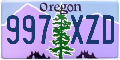 OR license plate 997XZD