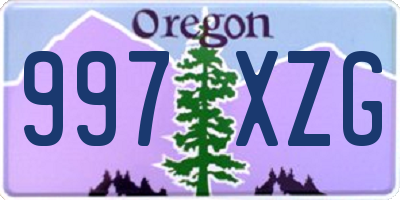 OR license plate 997XZG