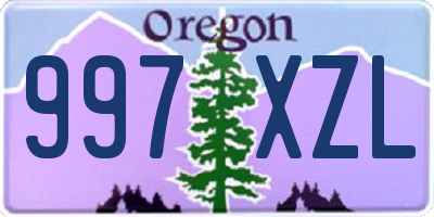 OR license plate 997XZL