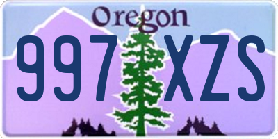 OR license plate 997XZS