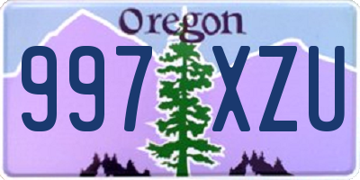 OR license plate 997XZU