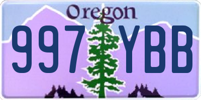 OR license plate 997YBB