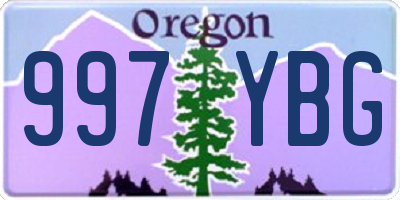 OR license plate 997YBG