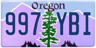 OR license plate 997YBI