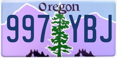 OR license plate 997YBJ