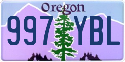 OR license plate 997YBL