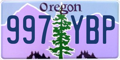 OR license plate 997YBP