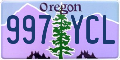 OR license plate 997YCL