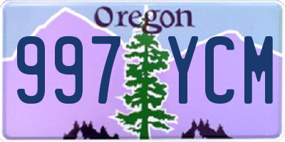 OR license plate 997YCM