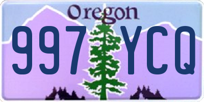 OR license plate 997YCQ