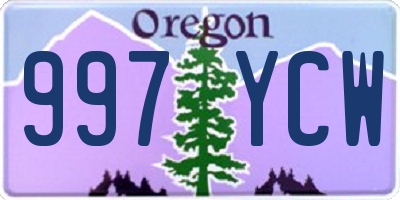 OR license plate 997YCW