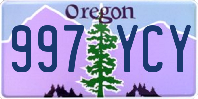 OR license plate 997YCY