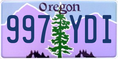 OR license plate 997YDI