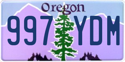 OR license plate 997YDM