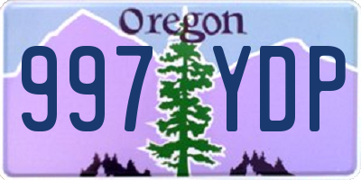 OR license plate 997YDP