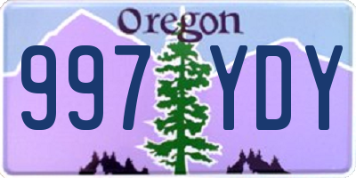 OR license plate 997YDY