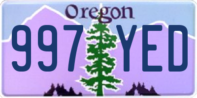 OR license plate 997YED