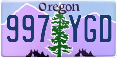 OR license plate 997YGD