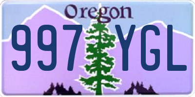 OR license plate 997YGL