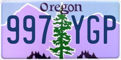 OR license plate 997YGP