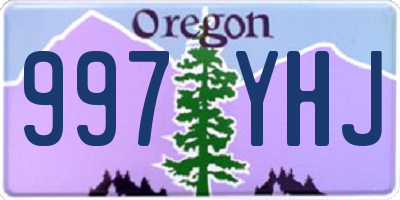 OR license plate 997YHJ