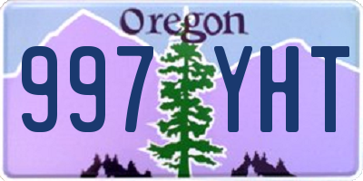 OR license plate 997YHT