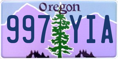 OR license plate 997YIA