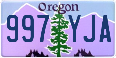 OR license plate 997YJA