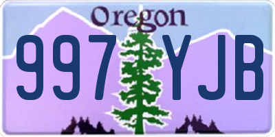 OR license plate 997YJB