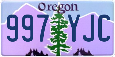 OR license plate 997YJC