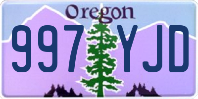 OR license plate 997YJD