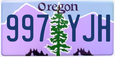 OR license plate 997YJH