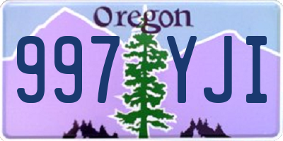 OR license plate 997YJI