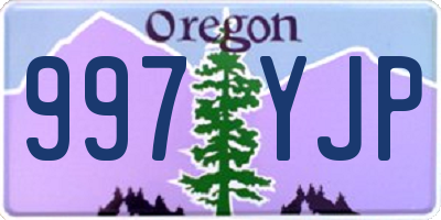 OR license plate 997YJP