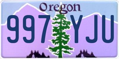 OR license plate 997YJU