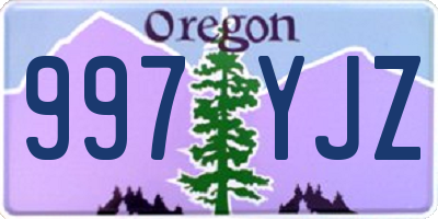 OR license plate 997YJZ