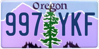 OR license plate 997YKF