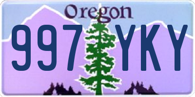 OR license plate 997YKY