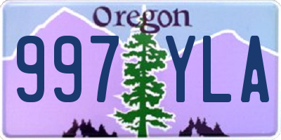 OR license plate 997YLA