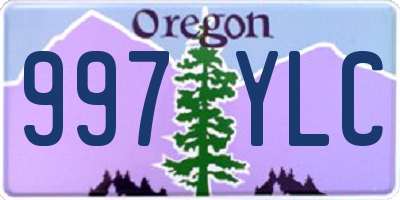 OR license plate 997YLC