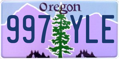 OR license plate 997YLE