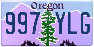 OR license plate 997YLG